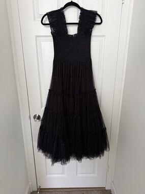 Hill House Black Sparkle Tiered Tulle Nap Dress